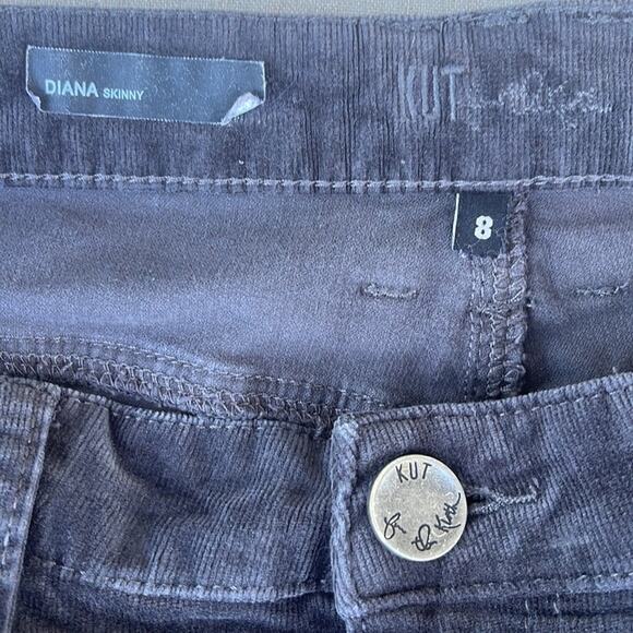 Kut from the Kloth black corduroy pants Diana Skinny size 8 (32) - Picture 5 of 10